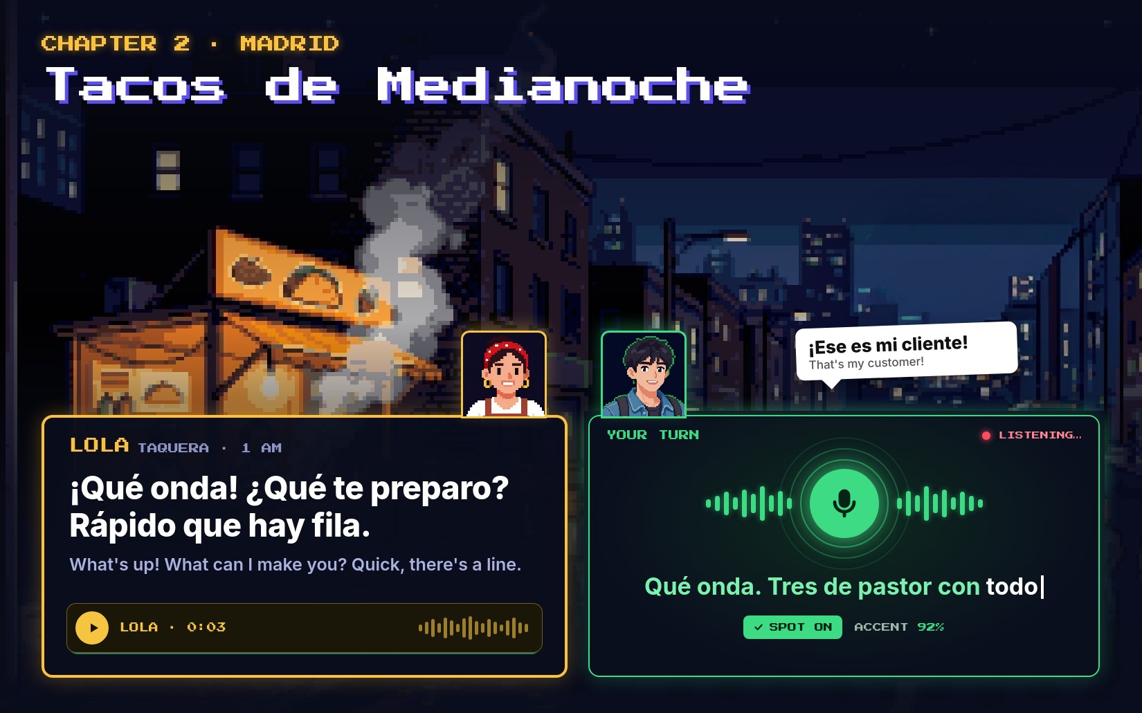 FLUENT Arcade: Story mode